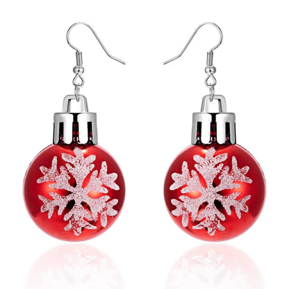 Earrings Christmas Balls Red - Christmas Red Red Red