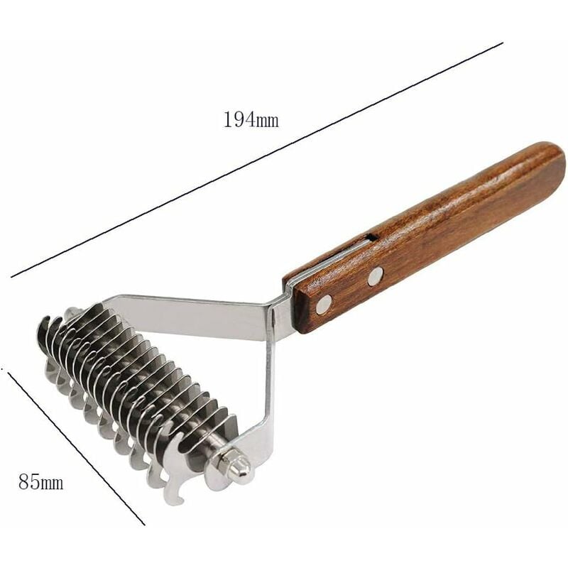 Coat King Undercoat Comb for Pets Dog Dematting Comb Pet Grooming Brush Tool Hair Removal 17+9 Double Sided Teeth Undercoat Comb (DUAL) - Image 4