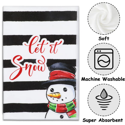 Christmas Kitchen Towels Set of 4, 18x26 inch Merry Christmas for Home Drying Dishcloth (Christmas) - Image 4