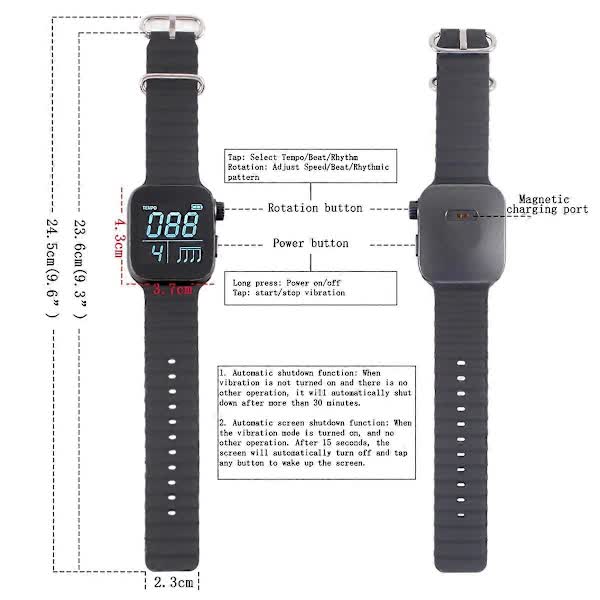 Portable Metronome Smart Metronome Adjustable Bracelet Vibrating Metronome Musical Instrument Metronome - Image 5
