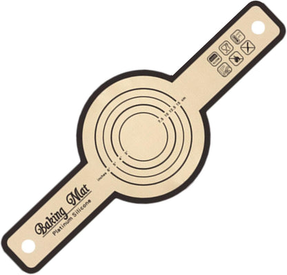 Dough Rolling Mat, Silicone Dough Mat | Foldable Silicone Bread Lifter Bread Baking Mat, Kneading Rolling Mat Silicone Bread Mat with Precise Scale_max