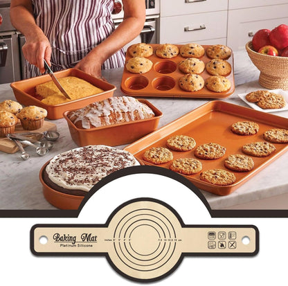 Dough Rolling Mat, Silicone Dough Mat | Foldable Silicone Bread Lifter Bread Baking Mat, Kneading Rolling Mat Silicone Bread Mat with Precise Scale_max - Image 3