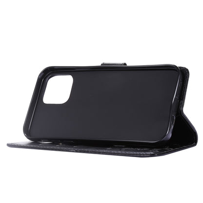Compatible with iPhone, iPhone 12 / 12 Pro - Floral Case - Black Black Black - Image 3