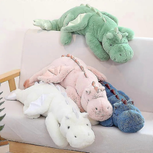 Cute Plush Dragon, Weighted Dinosaur Toy Children Adult Gift Or Decoration Pink 110cm - Image 2
