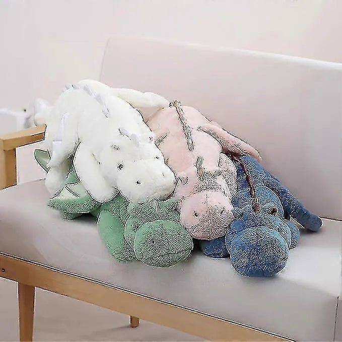 Cute Plush Dragon, Weighted Dinosaur Toy Children Adult Gift Or Decoration Pink 110cm - Image 4