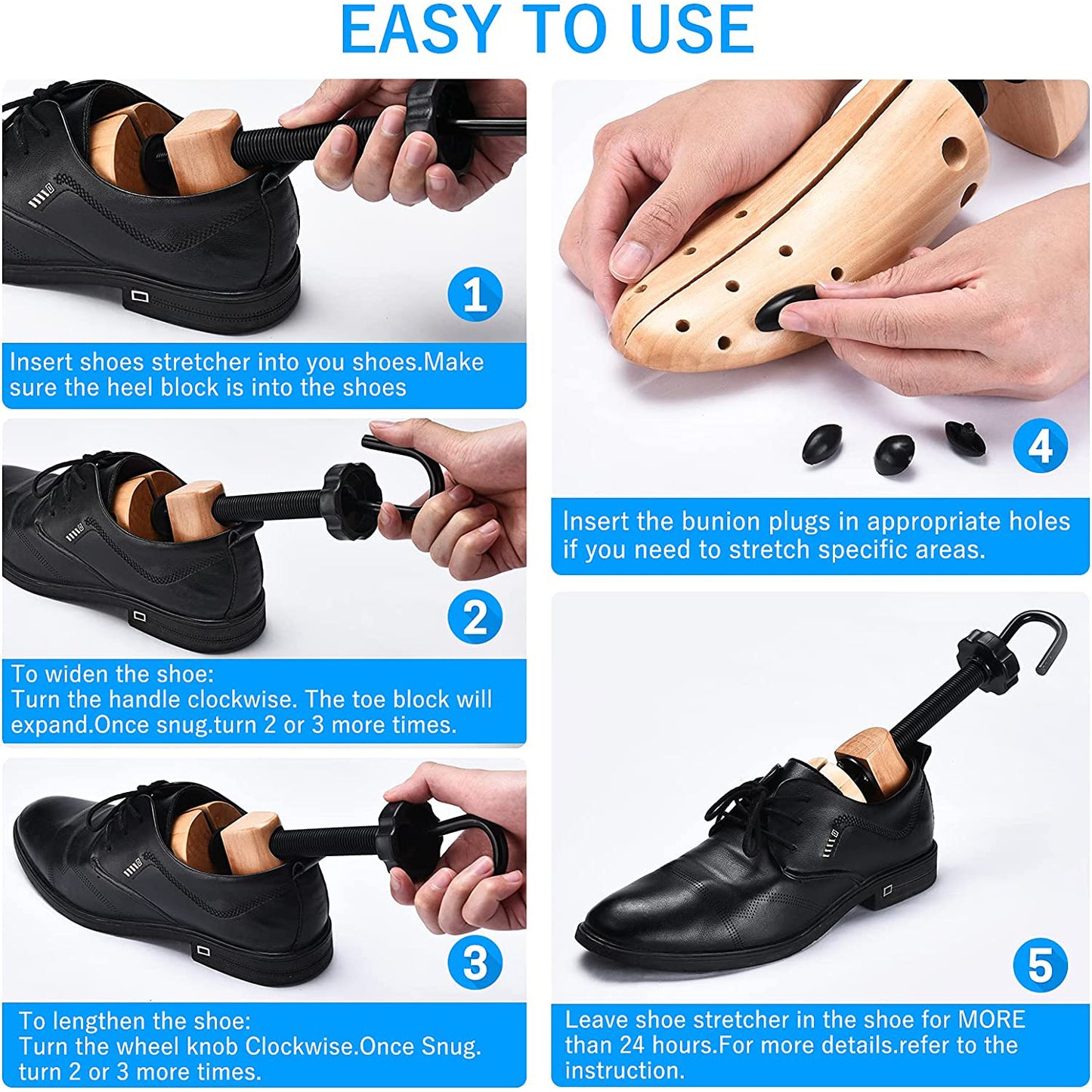 2-way wooden shoe stretcher, 2-pack_yux 39-41 - Image 5