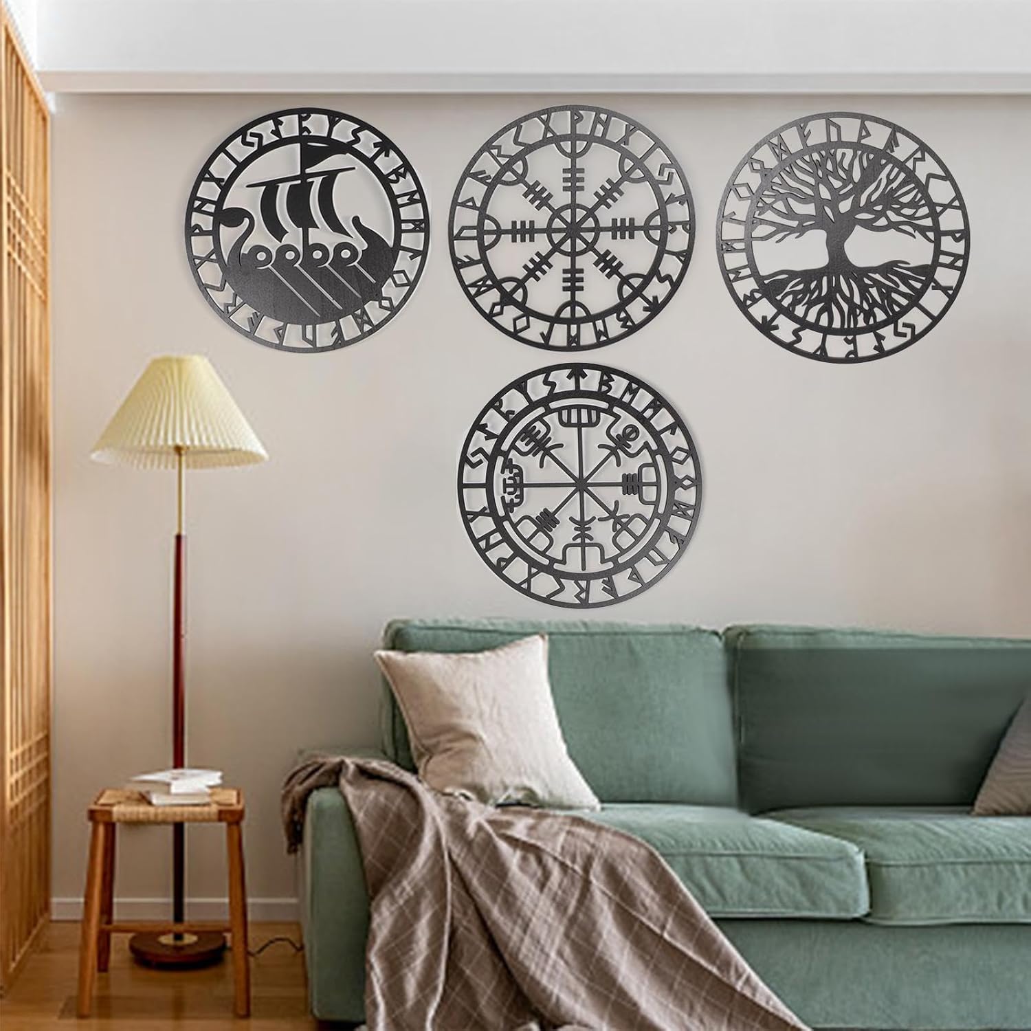 Metallic Viking Wall Art | Nautical Nordic Compass Decor for Bedroom or Living Room - Image 4