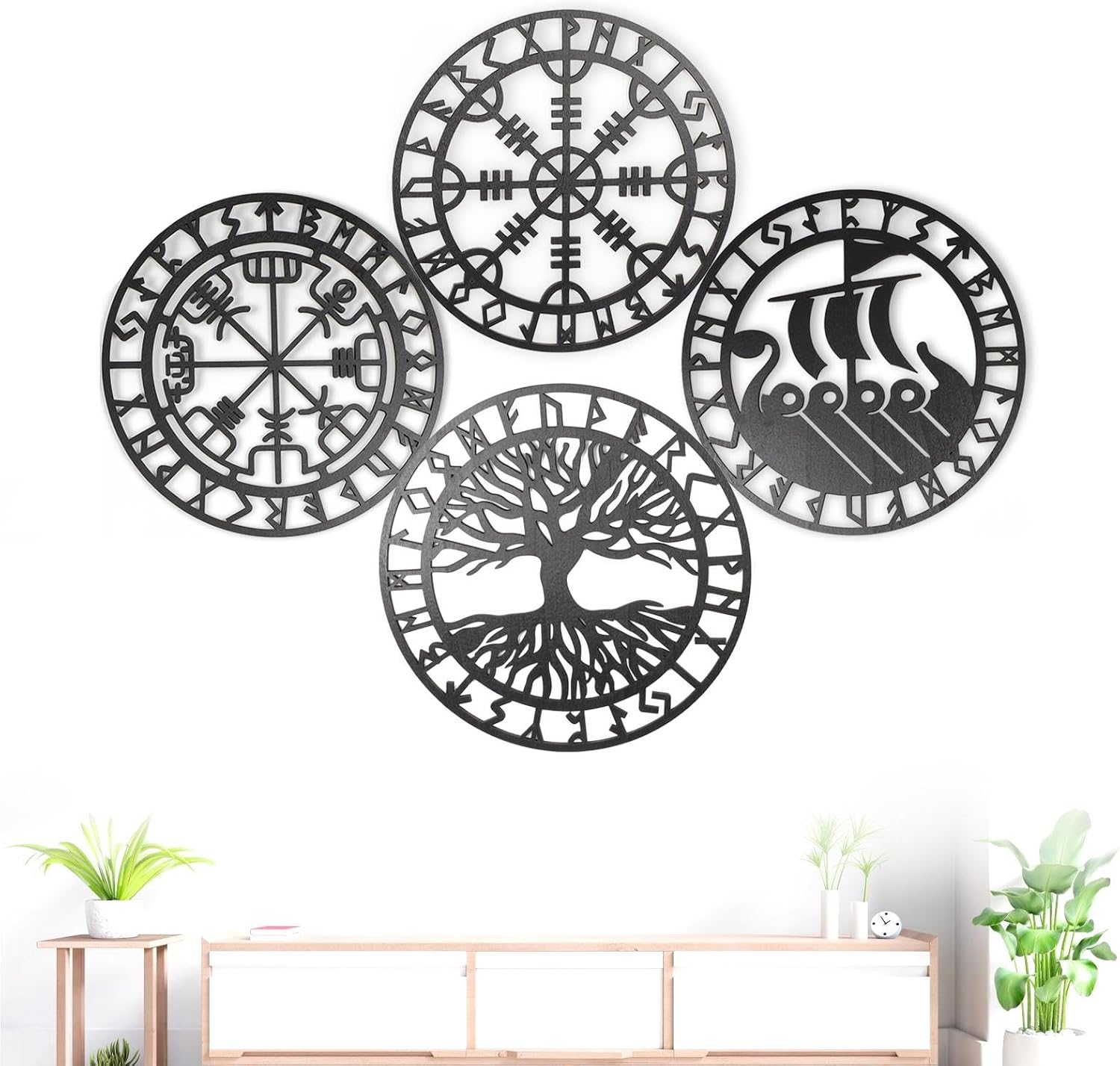 Metallic Viking Wall Art | Nautical Nordic Compass Decor for Bedroom or Living Room - Image 6