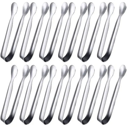 12-pack mini tongs Sugar tongs Ice tongs Small stainless steel serving tongs_qcx
