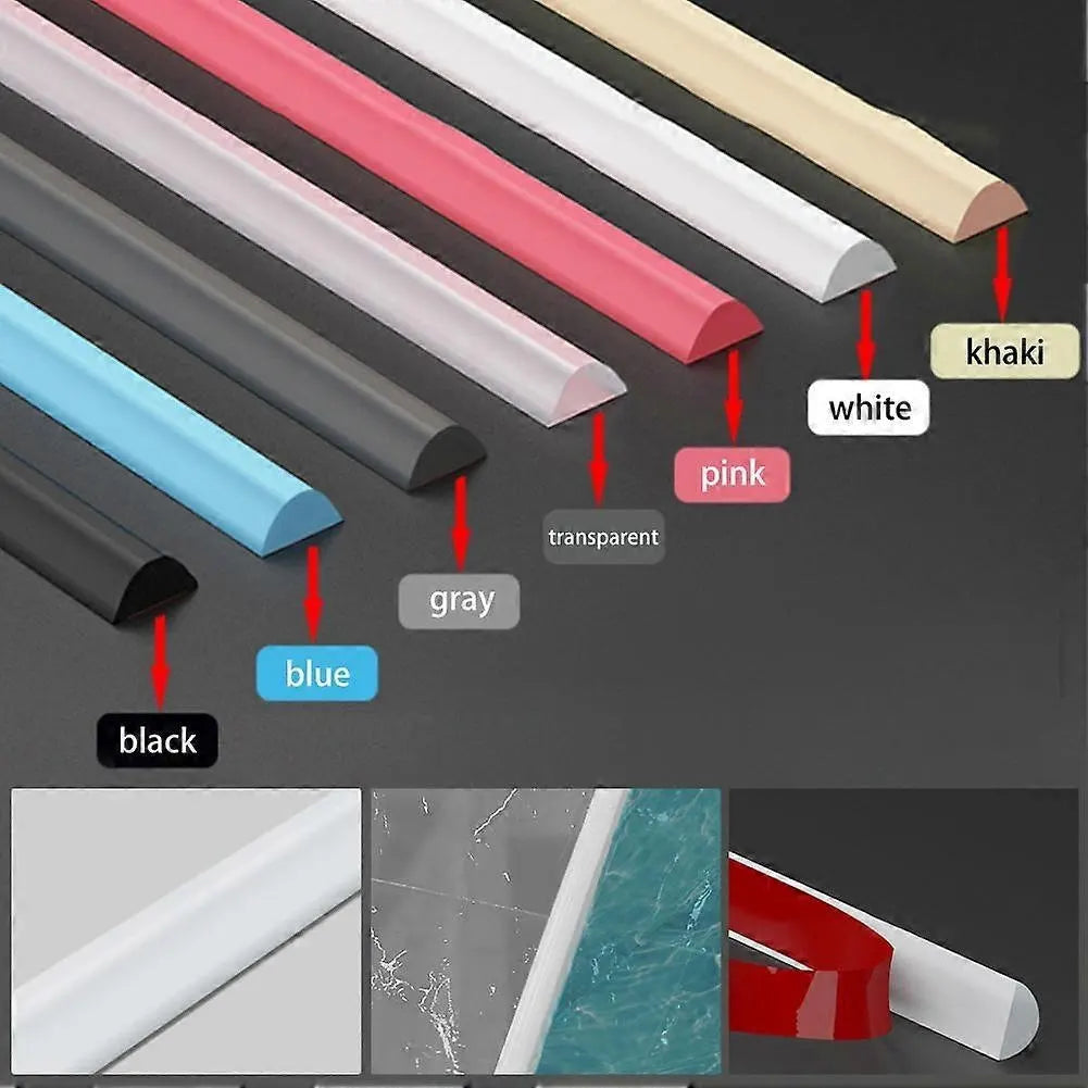 Shower Barrier Water Barrier 50/100/200cm Bendable - Perfect black 200cm-max black 200cm - Image 2