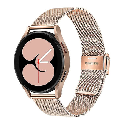 Compatible with Samsung Galaxy Watch 4 5 6 Bracelet Case 40mm 44mm Mesh Loop Stainless Steel Strap Bling Case Gold Set watch6 40mm - Image 2