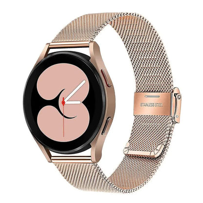 Compatible with Samsung Galaxy Watch 4 5 6 Bracelet Case 40mm 44mm Mesh Loop Stainless Steel Strap Bling Case Gold Set watch6 40mm - Image 2