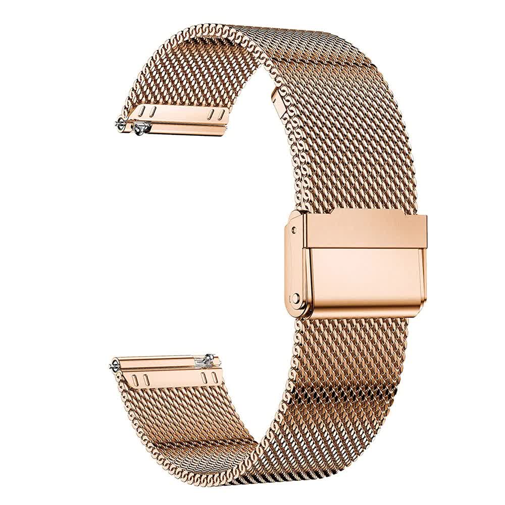 Compatible with Samsung Galaxy Watch 4 5 6 Bracelet Case 40mm 44mm Mesh Loop Stainless Steel Strap Bling Case Gold Set watch6 40mm - Image 5