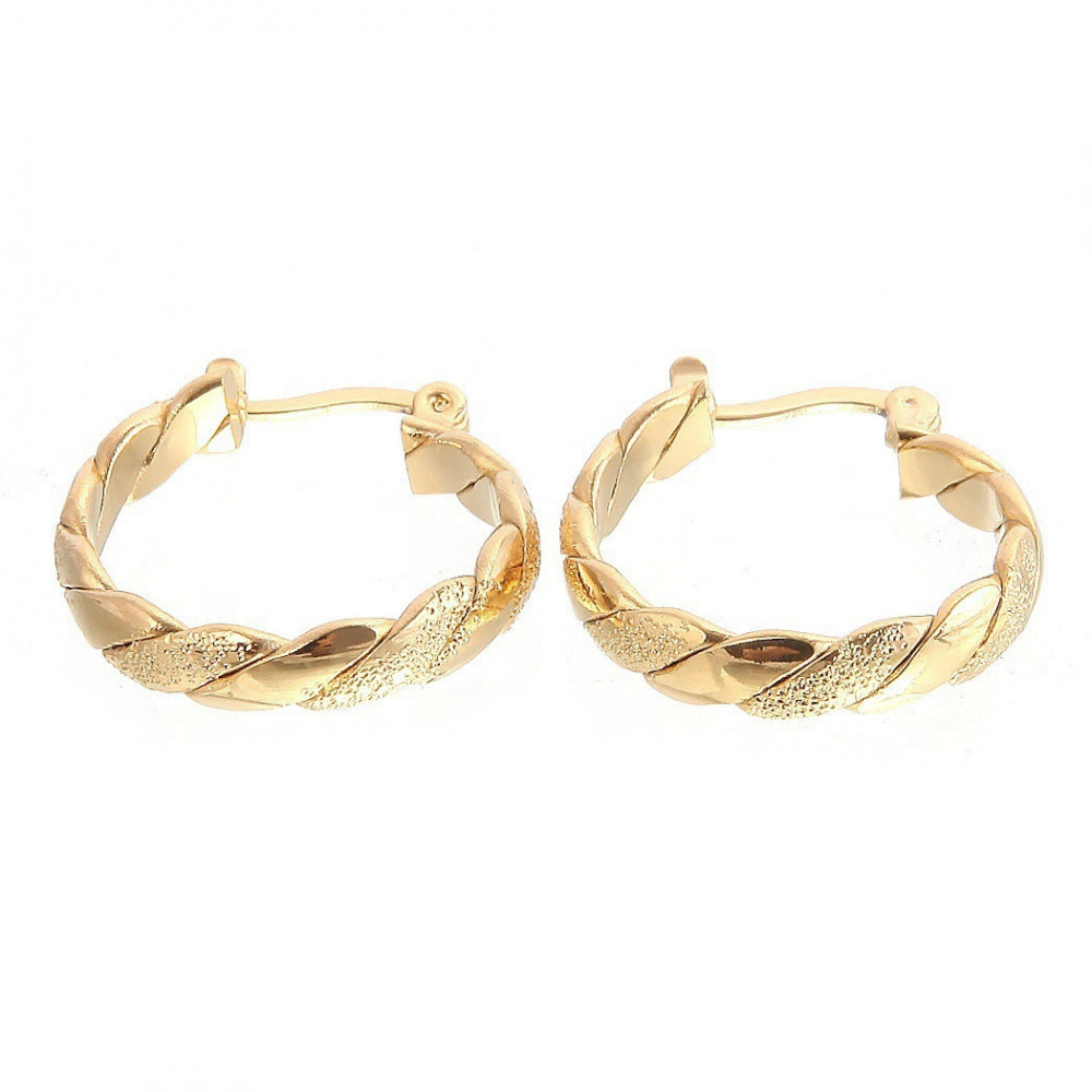 14k Gold Hoops Earrings for Christmas Parties - Image 3