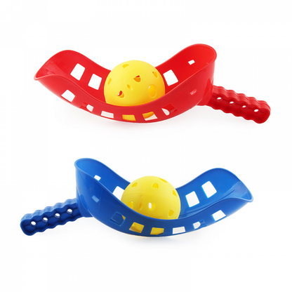 Scoop Ball Toy Set - Outdoor Toys for Kids with Thrower and Balls - Throw and Catch Ball Game, Fun Beach Toys