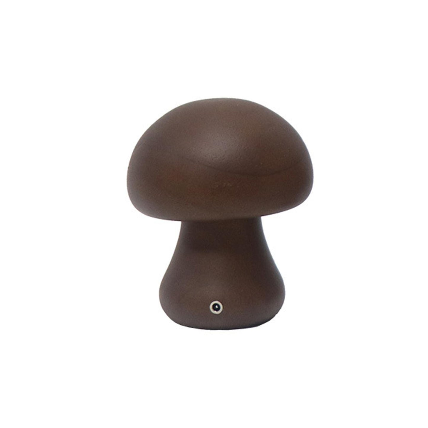 Mushroom Lamp Rechargeable Portable Night Light - Wooden Lamp Bedroom Lamp Bedside Table Lamp Coffee - Image 3