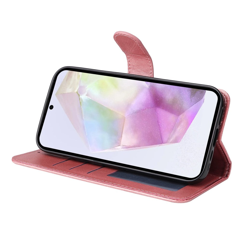 Compatible with Samsung A56 5G Compatible PU Leather Wallet Case - More Colors Pink - Image 4