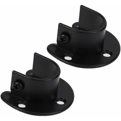 Wall Mounted Clothes Rod Holder, Curtain Rod Bracket, Shower Curtain Rod Bracket for 1.26 Inch Diameter Clothes Rod, 2-Pack