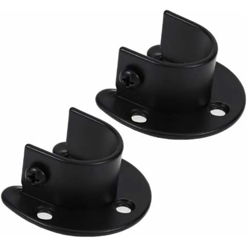 Wall Mounted Clothes Rod Holder, Curtain Rod Bracket, Shower Curtain Rod Bracket for 1.26 Inch Diameter Clothes Rod, 2-Pack