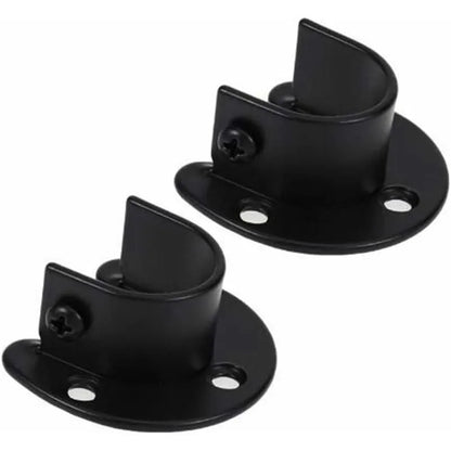 Wall Mounted Clothes Rod Holder, Curtain Rod Bracket, Shower Curtain Rod Bracket for 1.26 Inch Diameter Clothes Rod, 2-Pack