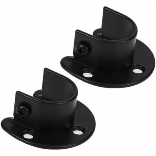 Wall Mounted Clothes Rod Holder, Curtain Rod Bracket, Shower Curtain Rod Bracket for 1.26 Inch Diameter Clothes Rod, 2-Pack