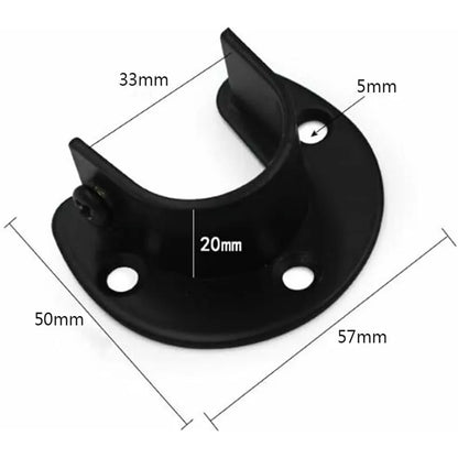 Wall Mounted Clothes Rod Holder, Curtain Rod Bracket, Shower Curtain Rod Bracket for 1.26 Inch Diameter Clothes Rod, 2-Pack - Image 2