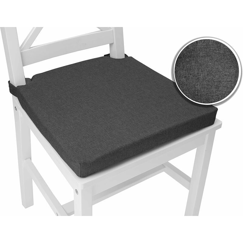 Set of 4 trapezoidal chair cushions, comfortable seat, with inner and outer Velcro. Dimensions: 42 (back) 35 (front) x_tfrf - Image 3