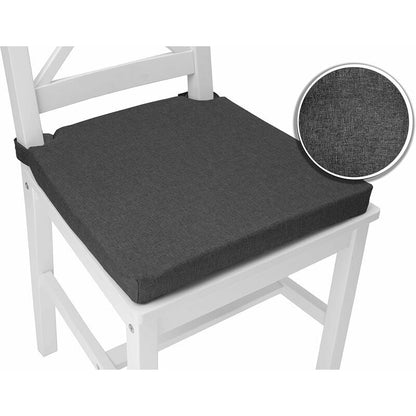 Set of 4 trapezoidal chair cushions, comfortable seat, with inner and outer Velcro. Dimensions: 42 (back) 35 (front) x_tfrf - Image 3