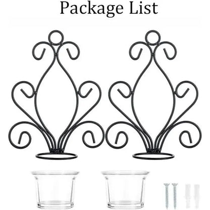 Vintage Iron Wall Candle Holders, Creative Iron Candlesticks - Image 5