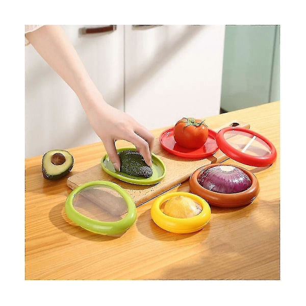 4pcs Pod Compatible with Avocado Lemon Tomato Saver and Storage Reusable Container Food Storage Box As Shown - Image 5