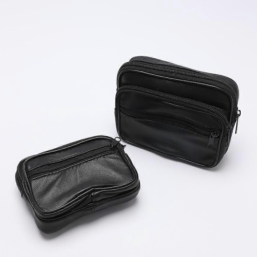 Men's Genuine Leather Belt Wallet Bag Pouch Waist Bag Loop Card Holder - Image 2