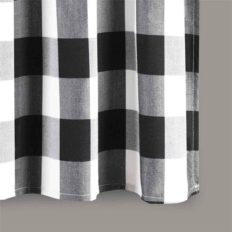 Black & White Checkered Kitchen Curtain, Farmhouse Style, 3-Pack, Window Decoration - Image 4
