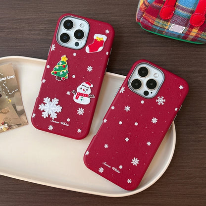 iPhone 16 Pro Max Christmas Series Frosted PC Hybrid TPU Case Cover_tfrf 3D Christmas - Image 2