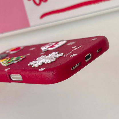 iPhone 16 Pro Max Christmas Series Frosted PC Hybrid TPU Case Cover_tfrf 3D Christmas - Image 5
