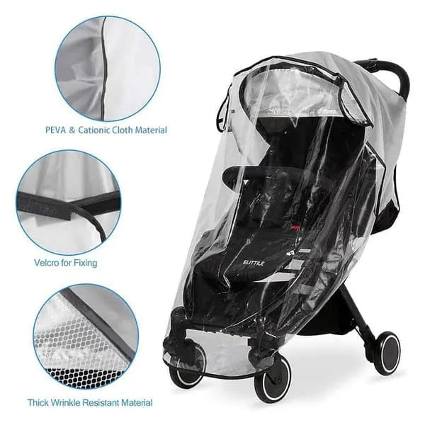 Universal Stroller Rain Cover, 5-in-1 Cover - Transparent Rain Cover for Stroller - Image 4