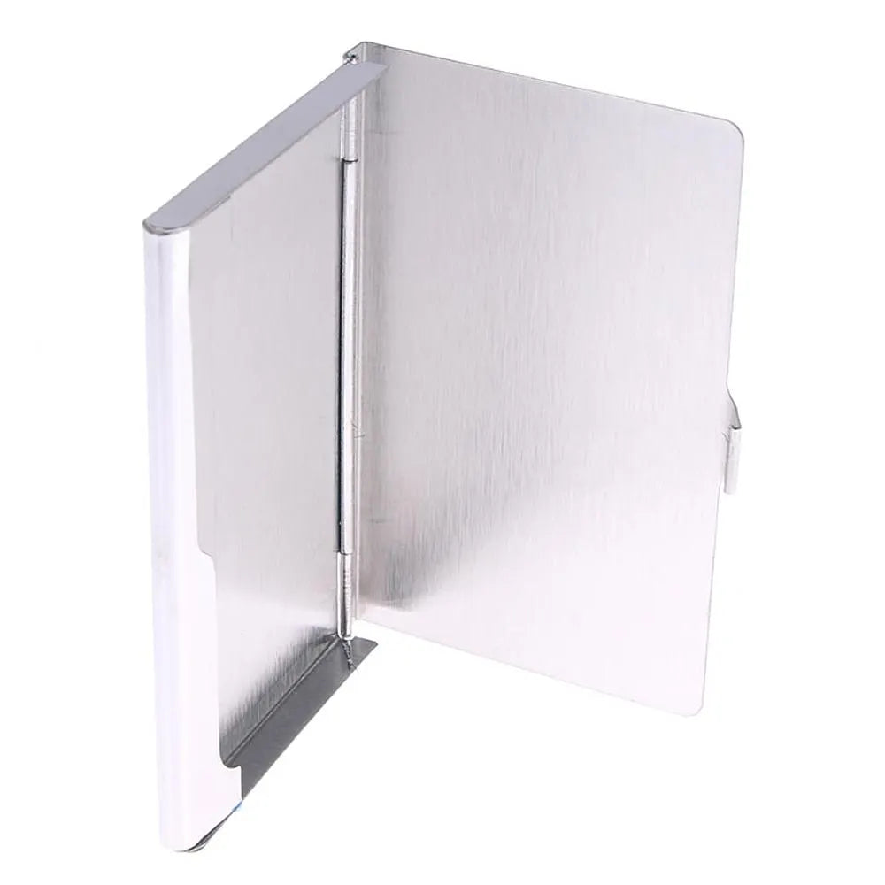 Slim Stainless Steel Card Case \"Wave\" - Silver Silver Silver - Image 2