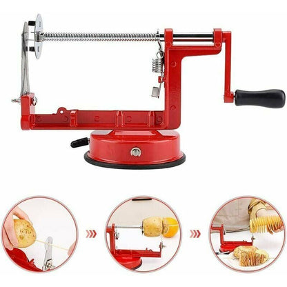 Spiral Cutter Potato Chips Cutter Stainless Steel Potato Peeler Fruit Corer Stir Slicer Cutter, Potato Chips Machine, Tornado Chips - Image 3