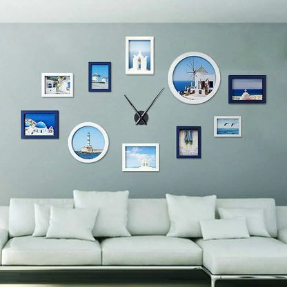 Large Black Wall Clock with Single Hand without Numbers, Clock Mechanism with High Longitudinal Shaft and 31.5 cm Long Hands- - Image 2