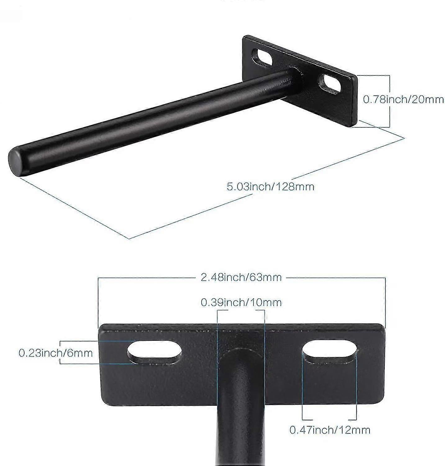 pcs Floating Shelf Bracket, Invisible Metal Shelf Bracket, Heavy Duty Hidden Shelf Bracket, Invisible Shelf Bracket for Wood - Image 4