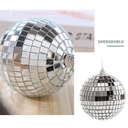 6/12 pcs Mini Disco Ball Party Decorations Silver Mini Plastic Ornaments Small Disco Balls Silver Silver_MGF Silver 6CM - Image 2