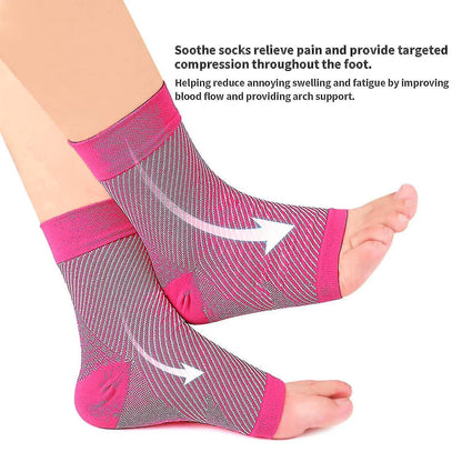 Pairs Neuropathy Socks, Soothing Socks for Neuropathy Pain, Tendinitis Compression Socks, Plantar Fasciitis, Neuropathy - White - L XL - Image 5