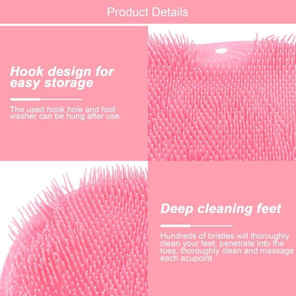 Silicone foot scrub for shower, silicone foot brush, silicone foot scrub for cleaning and massaging feet in the shower_qcx - Image 3