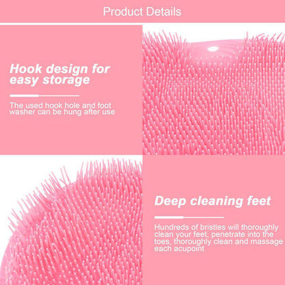 Silicone foot scrub for shower, silicone foot brush, silicone foot scrub for cleaning and massaging feet in the shower_qcx - Image 3
