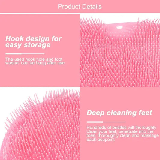 Silicone foot scrub for shower, silicone foot brush, silicone foot scrub for cleaning and massaging feet in the shower_qcx - Image 3