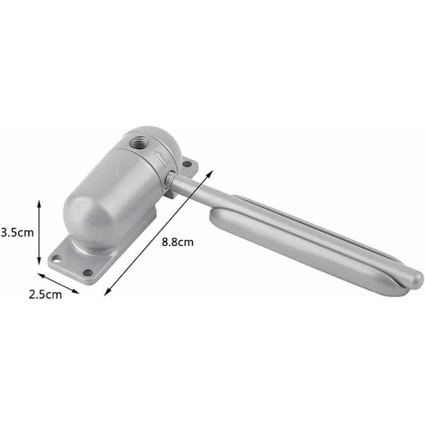 Adjustable Durable Door Closer Surface Mounted Automatic Door Spring for Self-Closing (Gray) - Image 3