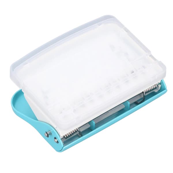 Paper Binding Machine Handheld Portable Spiral Binder A4 A5 A6 A7 Spiral Book Round Hole Punch School Home Light Blue - Image 3