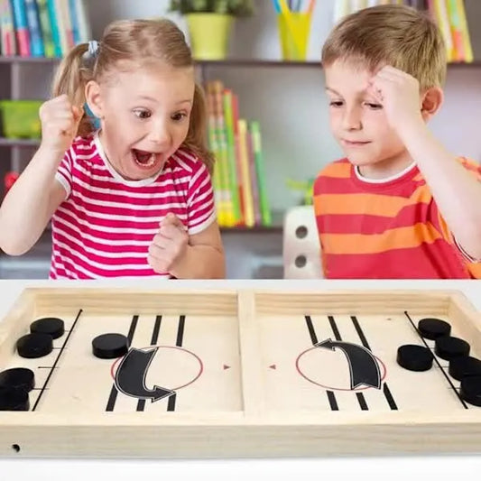 Fast Sling Puck Game, Wooden Hockey Game, Super Soccer Table - Image 2