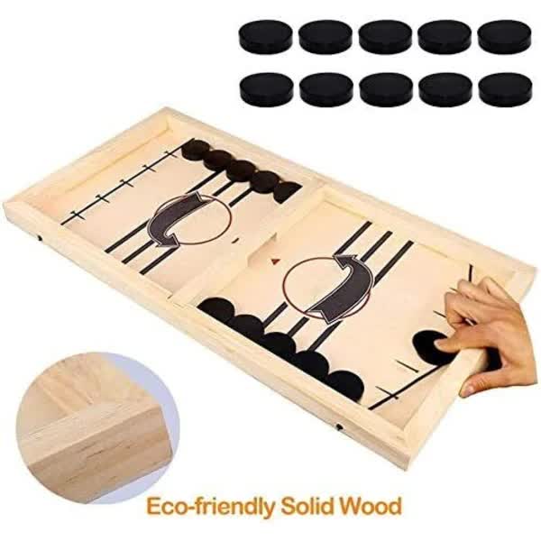 Fast Sling Puck Game, Wooden Hockey Game, Super Soccer Table - Image 3