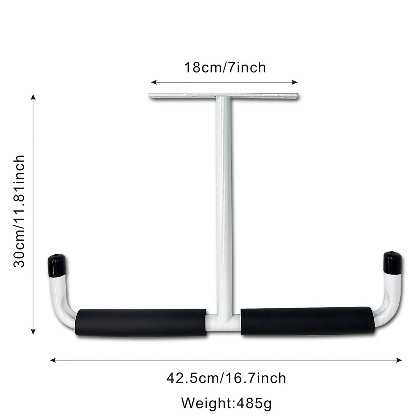 Garage Ceiling Storage Hook Steel, Heavy Duty Storage Rack for Hanging Wood, Bikes, Tools, Timber, Snowboard, Fishing Rods, Sturdy Storage System White