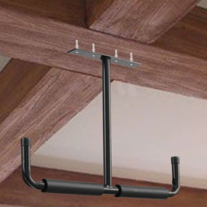 Garage Ceiling Storage Hook Steel, Heavy Duty Storage Rack for Hanging Wood, Bikes, Tools, Timber, Snowboard, Fishing Rods, Sturdy Storage System White - Image 4